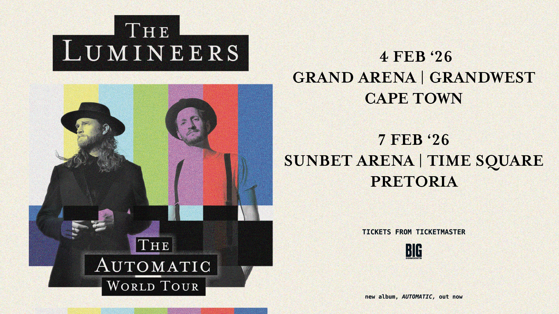 The Lumineers - South African Tour February 2026